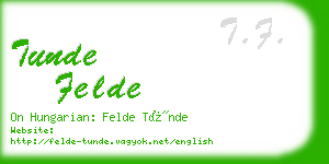 tunde felde business card